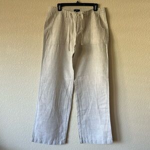 Wide leg linen pant